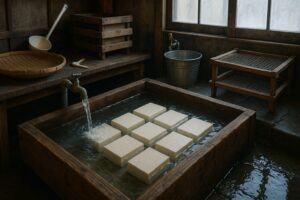 五箇山豆腐のイメージ画像AI生成。